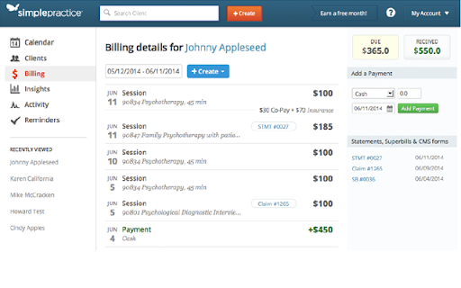 SimplePractice  from Chrome web store to be run with OffiDocs Chromium online