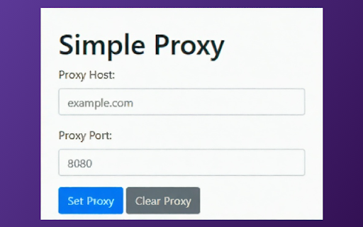 Simple Proxy Extension  from Chrome web store to be run with OffiDocs Chromium online