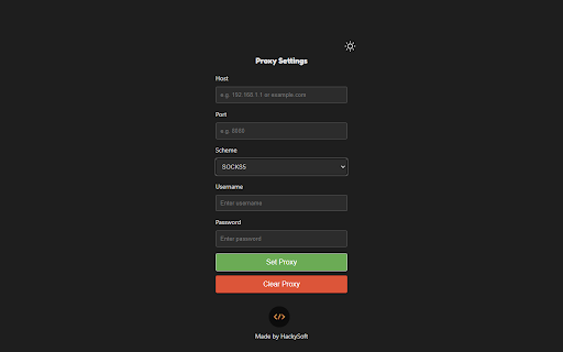 Simple Proxy Manager  from Chrome web store to be run with OffiDocs Chromium online