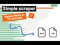 Simplescraper — szybki i darmowy skrobak sieciowy ze sklepu internetowego Chrome, który można uruchomić z OffiDocs Chromium online