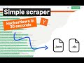 Simplescraper - מגרד אינטרנט מהיר וחינמי מחנות האינטרנט של Chrome להפעלה עם OffiDocs Chromium מקוון