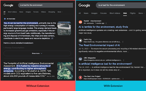 Simple Search Results  from Chrome web store to be run with OffiDocs Chromium online
