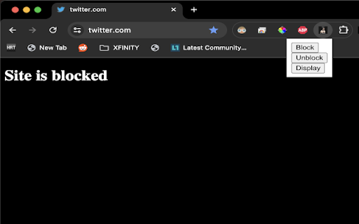 Simple Site Blocker  from Chrome web store to be run with OffiDocs Chromium online