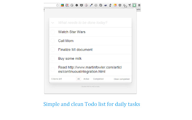 Simplest Todo List  from Chrome web store to be run with OffiDocs Chromium online