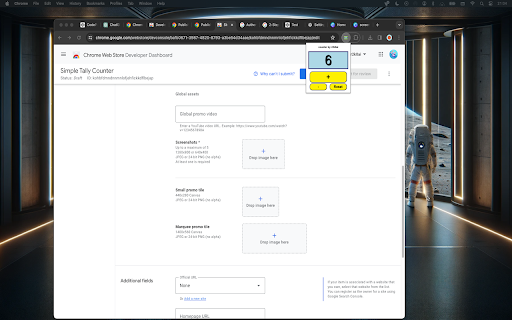 Simple Tally Counter  from Chrome web store to be run with OffiDocs Chromium online