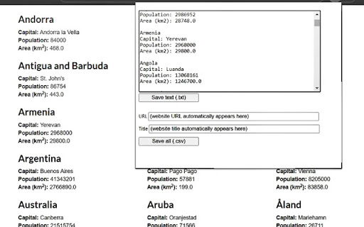 Simple Text Scraper  from Chrome web store to be run with OffiDocs Chromium online