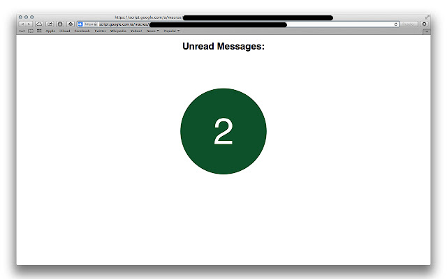 SimpleUnreadCount  from Chrome web store to be run with OffiDocs Chromium online