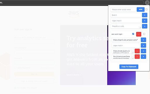 Simple User Scripts  from Chrome web store to be run with OffiDocs Chromium online