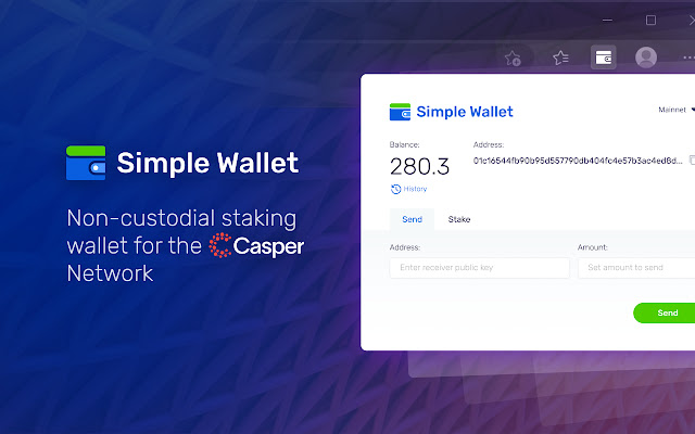 Simple Wallet  from Chrome web store to be run with OffiDocs Chromium online