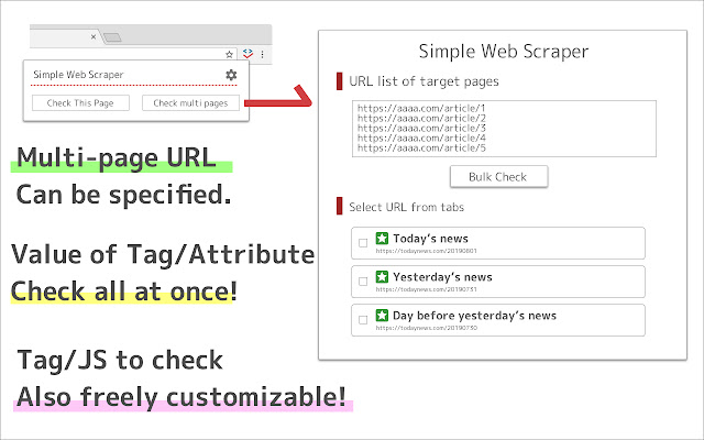 Simple Web Scraper (Free)  from Chrome web store to be run with OffiDocs Chromium online