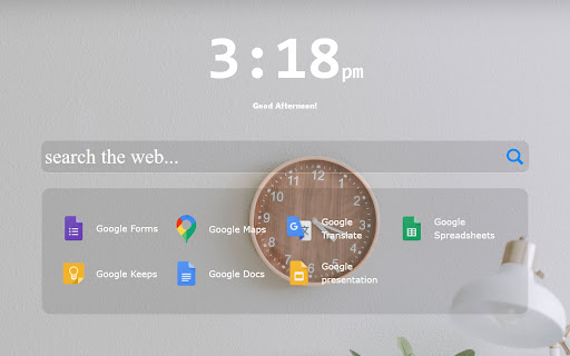 Simple Workspace Tab  from Chrome web store to be run with OffiDocs Chromium online