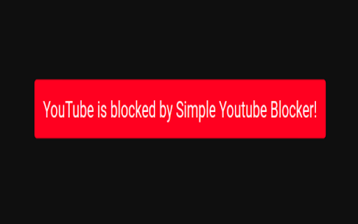 Simple YouTube Blocker  from Chrome web store to be run with OffiDocs Chromium online
