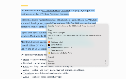 Simplify AI  from Chrome web store to be run with OffiDocs Chromium online