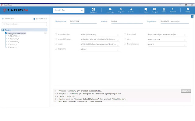 Simplify Object Manager  from Chrome web store to be run with OffiDocs Chromium online