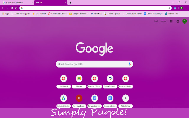 Simplistic Purple  from Chrome web store to be run with OffiDocs Chromium online