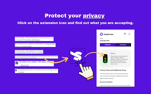 Simpliterms  from Chrome web store to be run with OffiDocs Chromium online