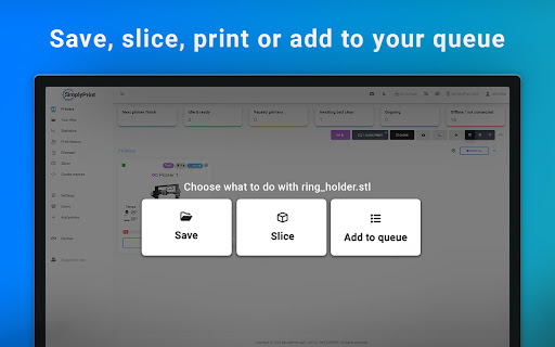 SimplyPrint  from Chrome web store to be run with OffiDocs Chromium online
