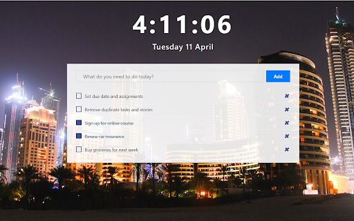 Simply To Do List Tab  from Chrome web store to be run with OffiDocs Chromium online