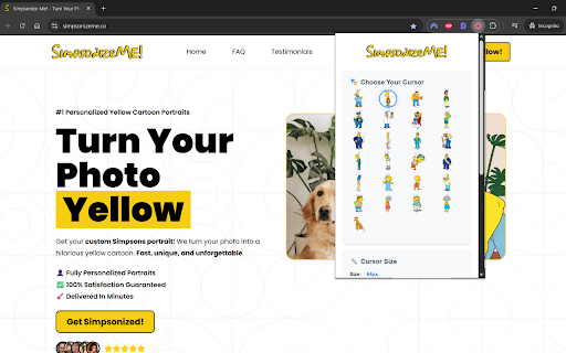 Simpsonize Yourself Browser  from Chrome web store to be run with OffiDocs Chromium online
