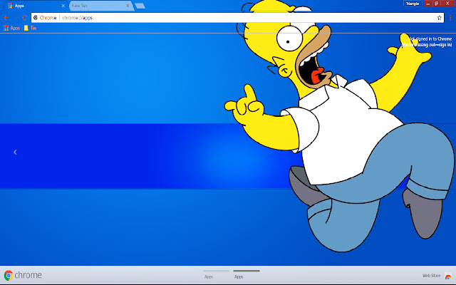 Simpsons blue theme 1366*768  from Chrome web store to be run with OffiDocs Chromium online