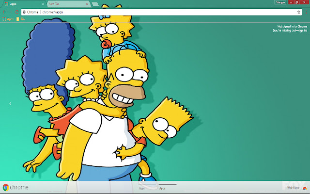 Simpsons family 1366*768  from Chrome web store to be run with OffiDocs Chromium online