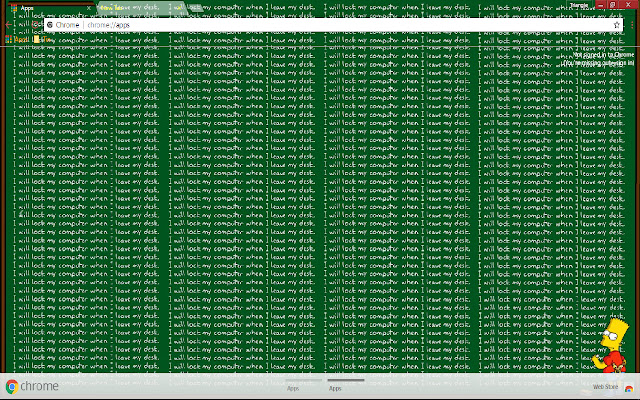 Tableau vert Simpsons 1366*768 de la boutique en ligne Chrome à exécuter avec OffiDocs Chromium en ligne