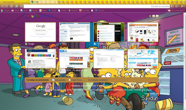 Simpsons Theme  from Chrome web store to be run with OffiDocs Chromium online