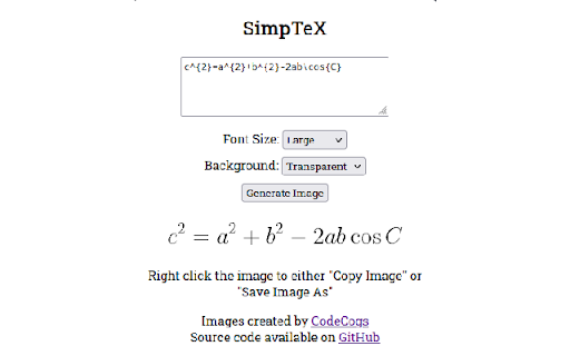 SimpTeX  from Chrome web store to be run with OffiDocs Chromium online