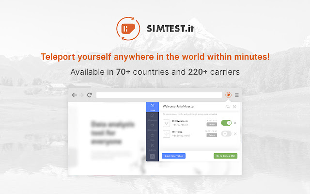 SIMTEST.IT Mobile proxy  from Chrome web store to be run with OffiDocs Chromium online