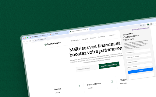Simulateur (FIRE) dindépendance financière  from Chrome web store to be run with OffiDocs Chromium online