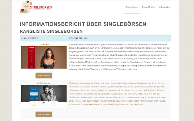Singleboersen im Test  from Chrome web store to be run with OffiDocs Chromium online