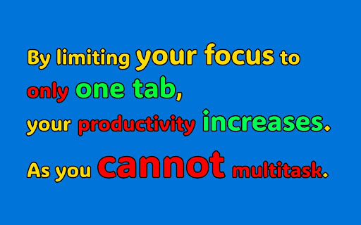 Single Tab Manager: Focus  Streamline Browsing by Limiting Tabs  from Chrome web store to be run with OffiDocs Chromium online