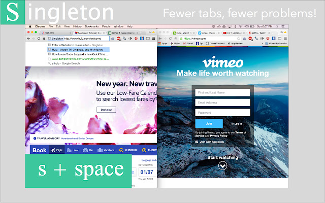 Singleton  from Chrome web store to be run with OffiDocs Chromium online