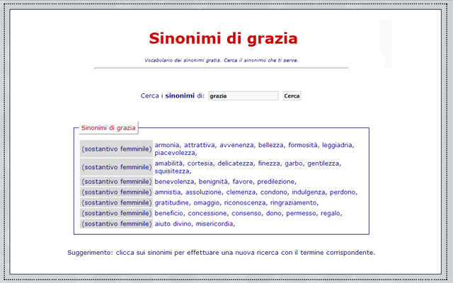 Sinonimi  from Chrome web store to be run with OffiDocs Chromium online