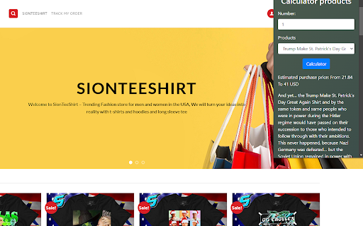 SionTeeShirt  from Chrome web store to be run with OffiDocs Chromium online
