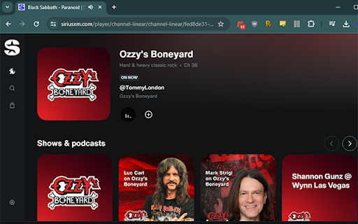 SiriusXM Tab Title Updater  from Chrome web store to be run with OffiDocs Chromium online