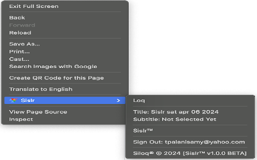 Sislr  from Chrome web store to be run with OffiDocs Chromium online