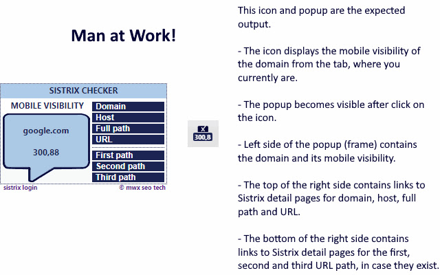 Chrome Web ストアの Sistrix Visibility and Metrics Checker を OffiDocs Chromium オンラインで実行