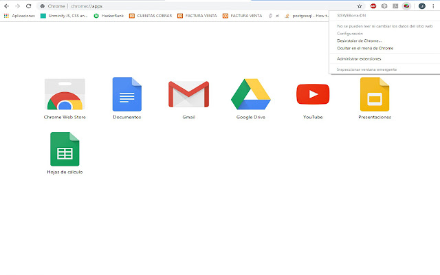SISWEBorrarDN  from Chrome web store to be run with OffiDocs Chromium online