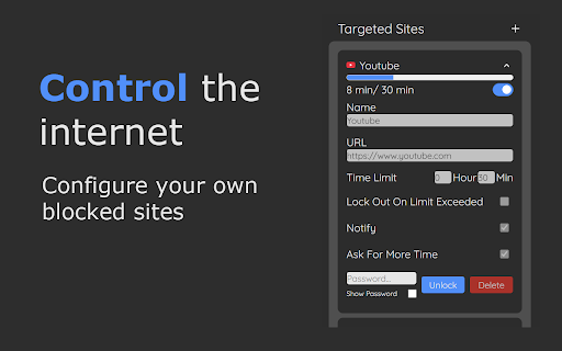 SiteBlock Time limits for websites  from Chrome web store to be run with OffiDocs Chromium online