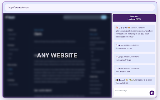 SiteChattr  from Chrome web store to be run with OffiDocs Chromium online