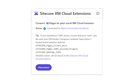 Sitecore XM Cloud Extensions  from Chrome web store to be run with OffiDocs Chromium online