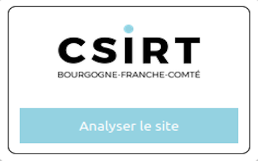 Site douteux (CSIRT BFC)  from Chrome web store to be run with OffiDocs Chromium online