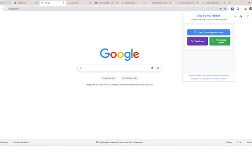 SiteFontsFinder  from Chrome web store to be run with OffiDocs Chromium online