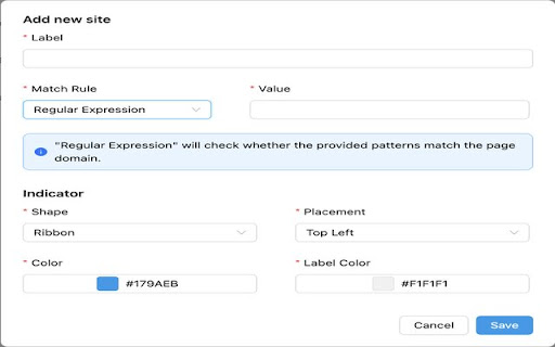 Site Indicator  from Chrome web store to be run with OffiDocs Chromium online