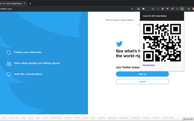Site Link QR  from Chrome web store to be run with OffiDocs Chromium online