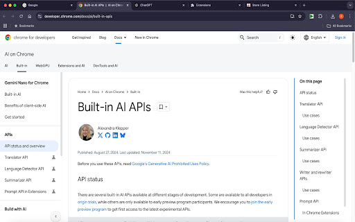 Site Narrator  from Chrome web store to be run with OffiDocs Chromium online
