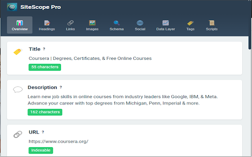 SiteScope Pro  from Chrome web store to be run with OffiDocs Chromium online