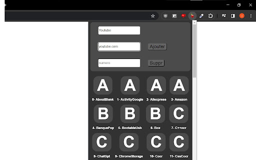 sites favoris enregistrés  from Chrome web store to be run with OffiDocs Chromium online
