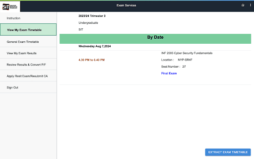 SIT Timetable Grabber  from Chrome web store to be run with OffiDocs Chromium online
